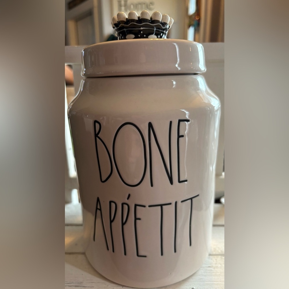 Rae Dunn White 'Bone Appétit' Ceramic Canister